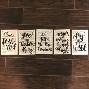 5 Hand Lettered Christmas Hymns